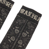 "PEACE PAISLEY" BANDANA SOCK IN ANTHRACITE