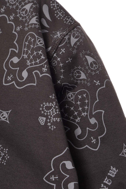 CLASSIC ZIP HOODIE IN IRON PAISLEY