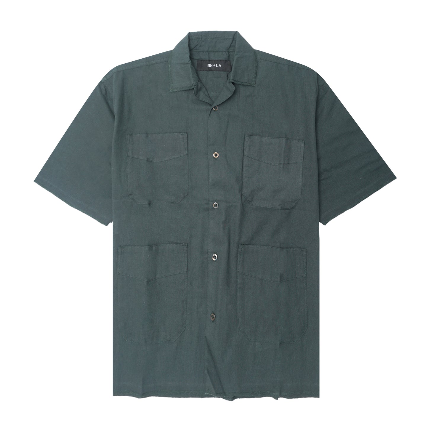 4 POCKET CUBAN SHIRT IN HUNTER GREEN