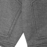 DOUBLE KNEE PHAT SHORTS IN STONE GREY