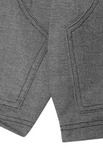 DOUBLE KNEE PHAT SHORTS IN STONE GREY