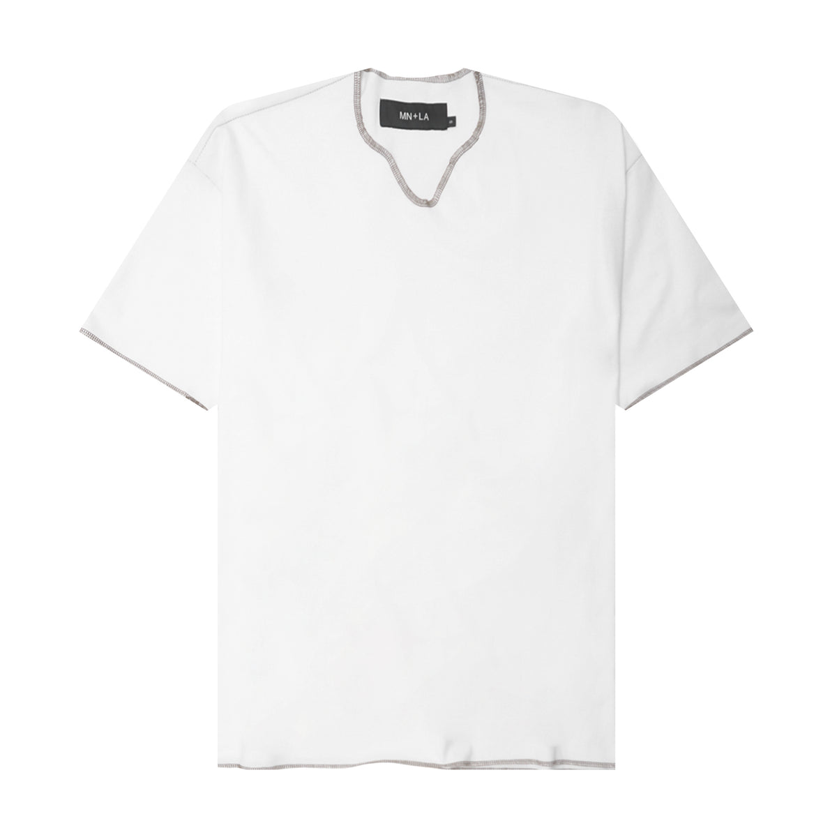 KEY NECK TEE IN WHITE