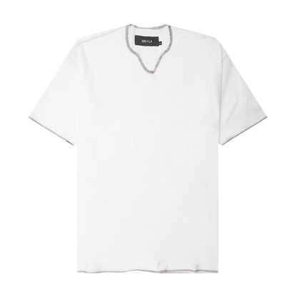 KEY NECK TEE IN WHITE
