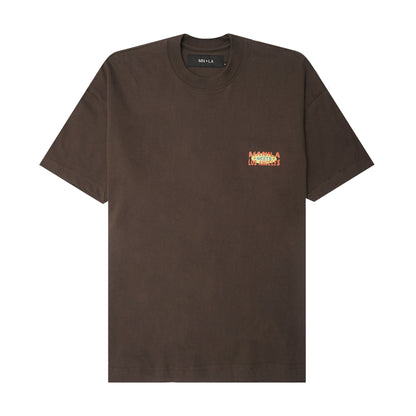 "FREEHAND" LOGO TEE IN WOOD