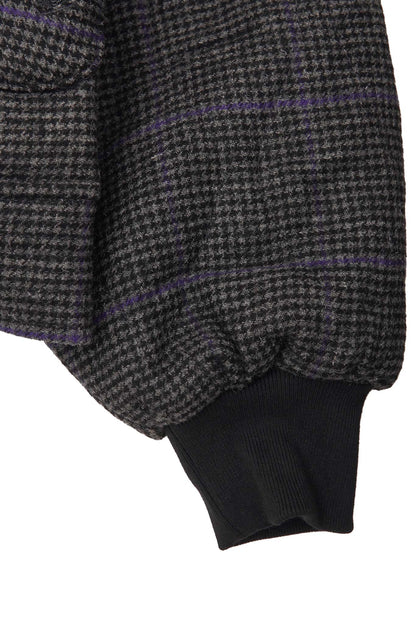 "THAI" BOMBER JACKET IN PIGEON PLAID/CITRON