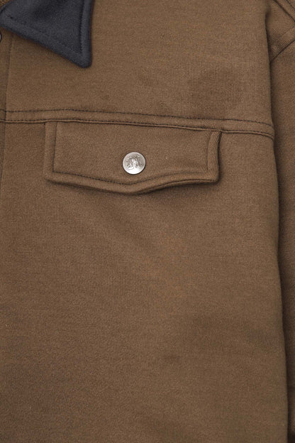 LOUNGE TRUCKER JACKET IN OLIVE DRAB