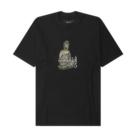 "FORGOTTEN SCRIPT" WAFFLE TEE IN ANTHRACITE