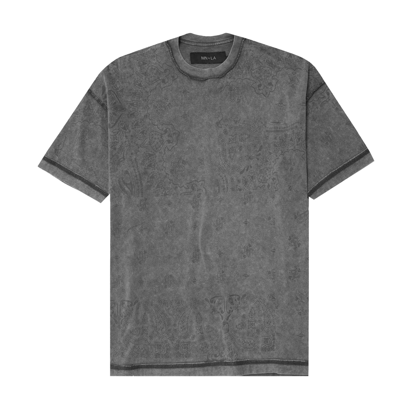 BOX TEE IN STONE PAISLEY
