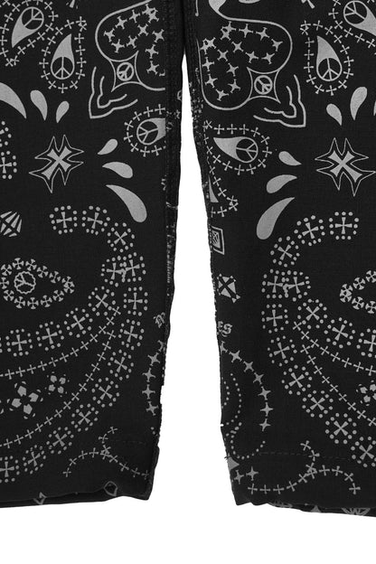 "PEACE PAISLEY" PHAT PANTS IN RAVEN