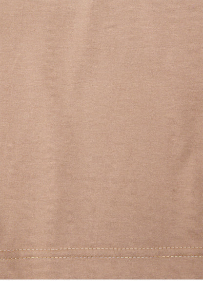 QUARTER ZIP L/S TEE IN BISQUE