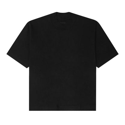 MOCK NECK TEE IN CAVIAR