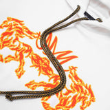 "BURNING STALLION" HOODIE IN WHITE