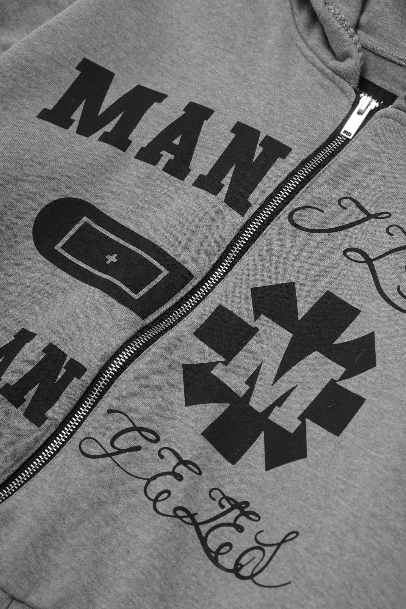 MN+LA™ SPLIT HOODIE IN HEATHER GREY