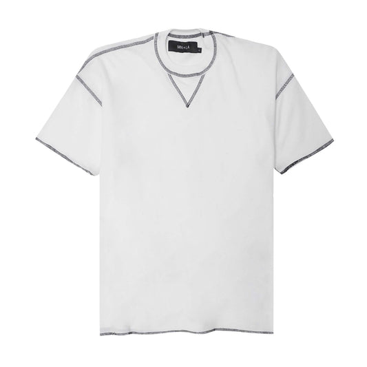 WAFFLE EXO™ MILITIA BOX TEE IN WHITE/CHARCOAL GREY