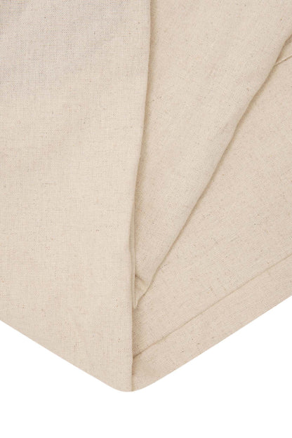 LINEN PLEATED WIDE PANTS IN OAT/OLIVE
