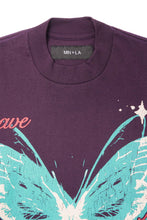 "LEAVE ME ALONE" TEE IN SHADOW PURPLE
