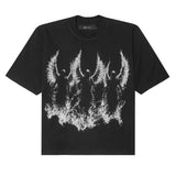 "TRINITY" TEE IN CAVIAR