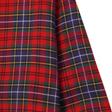 MANDARIN L/S SHIRT IN CRIMSON NAVY PLAID