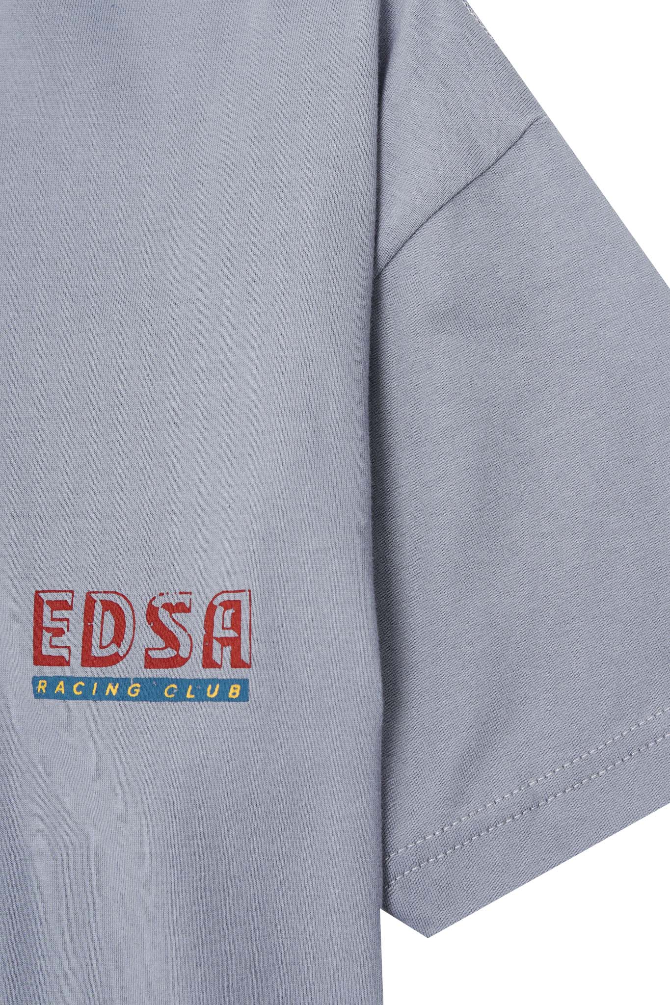 "EDSA RACING CLUB" TEE IN GLACIER