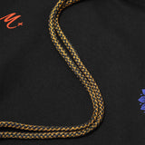 "TEMPLE BLOOM" HOODIE IN CAVIAR