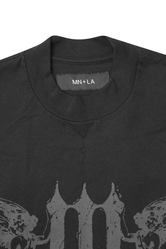 "HEAVEN ON EARTH" TEE IN CAVIAR