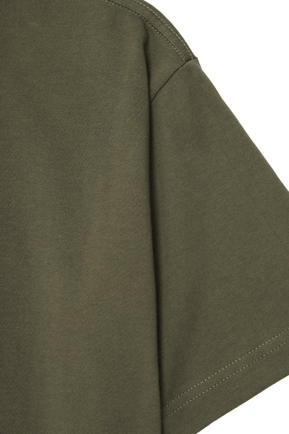 "SPIRIT WALKER" ULTRA HEAVY TEE IN OLIVE