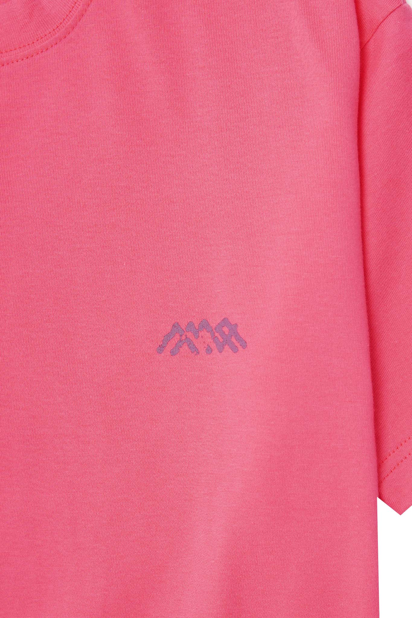 "VISAGES" ULTRA HEAVY TEE IN STATIC PINK