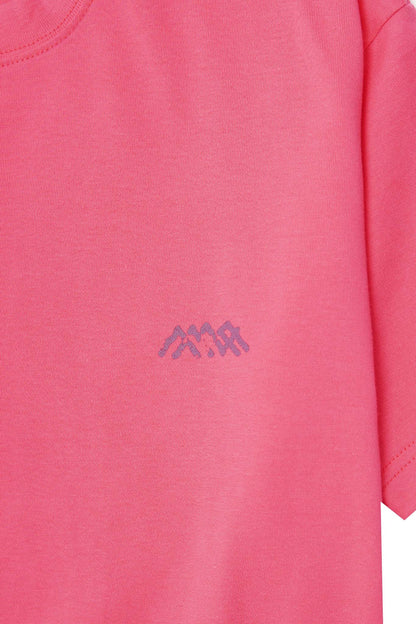 "VISAGES" ULTRA HEAVY TEE IN STATIC PINK