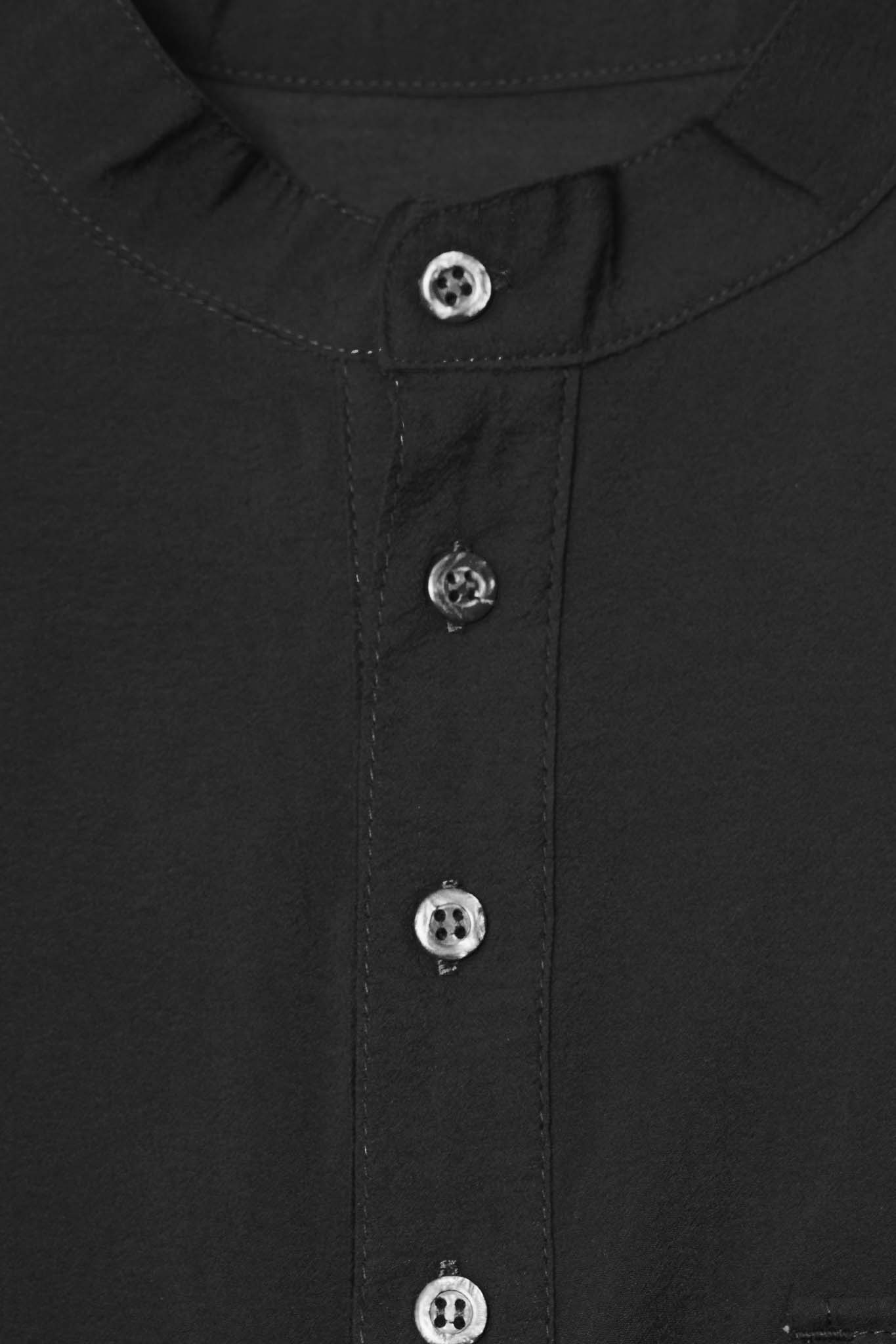MANDARIN SHIRT IN MIDNIGHT