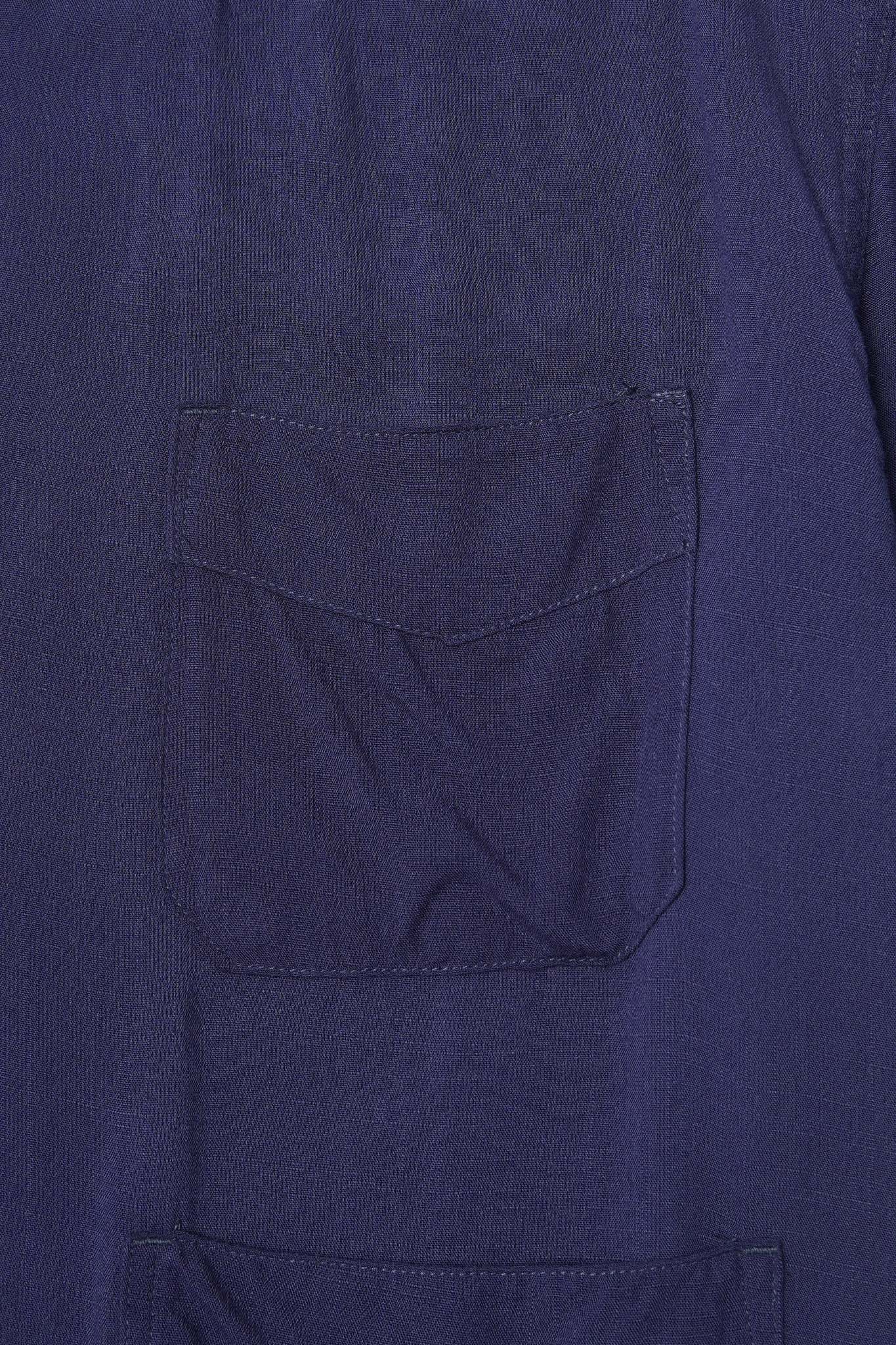 4 POCKET CUBAN SHIRT IN COBALT BLUE