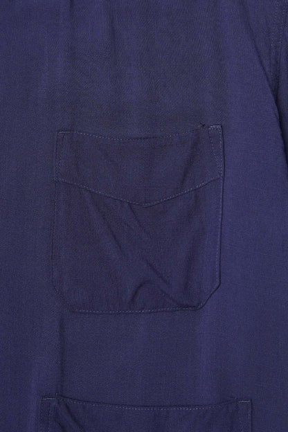 4 POCKET CUBAN SHIRT IN COBALT BLUE