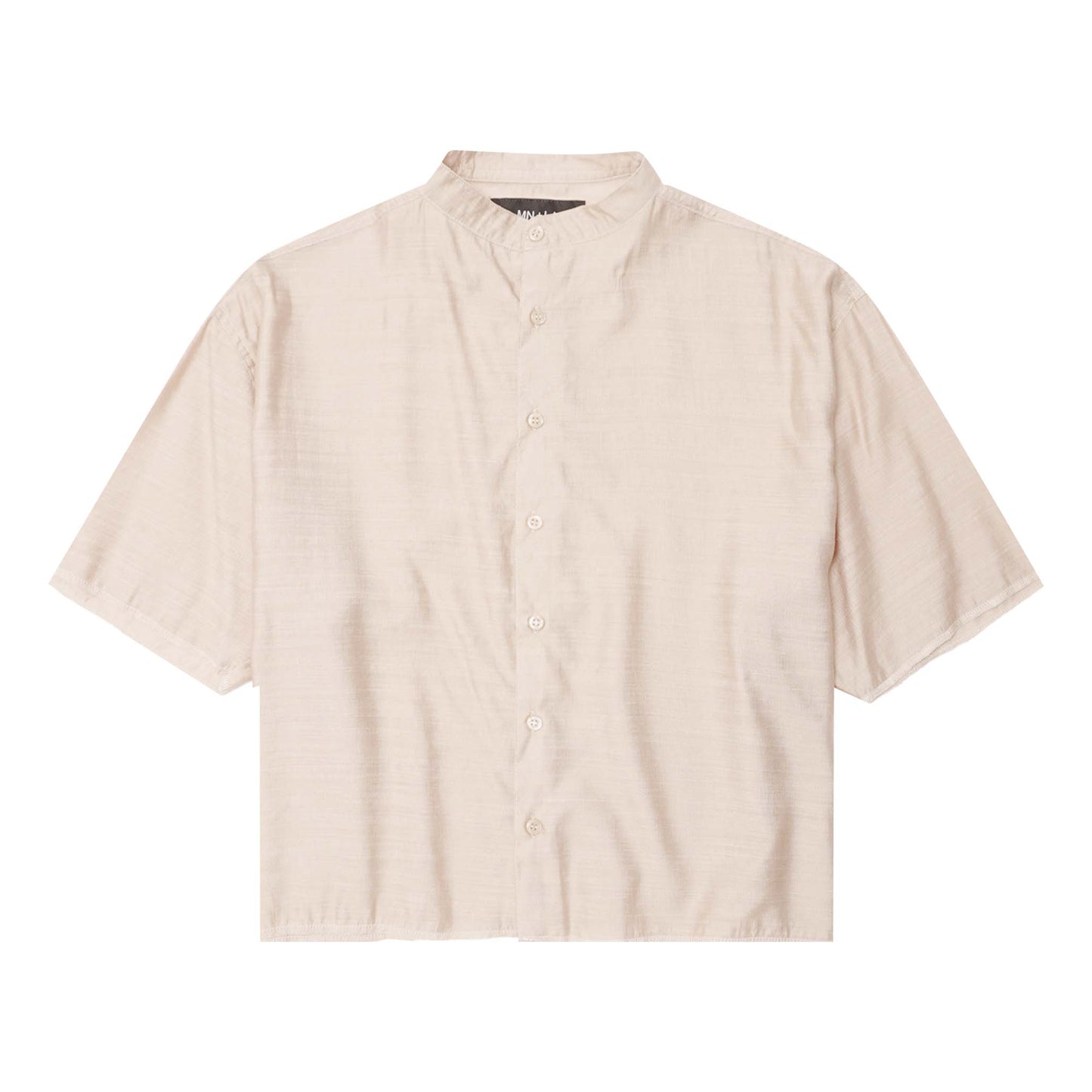 MANDARIN S/S SHIRT IN OAT