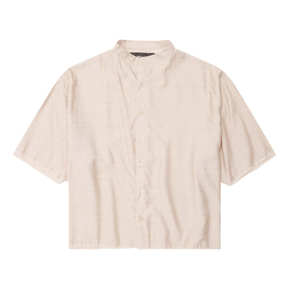 MANDARIN S/S SHIRT IN OAT