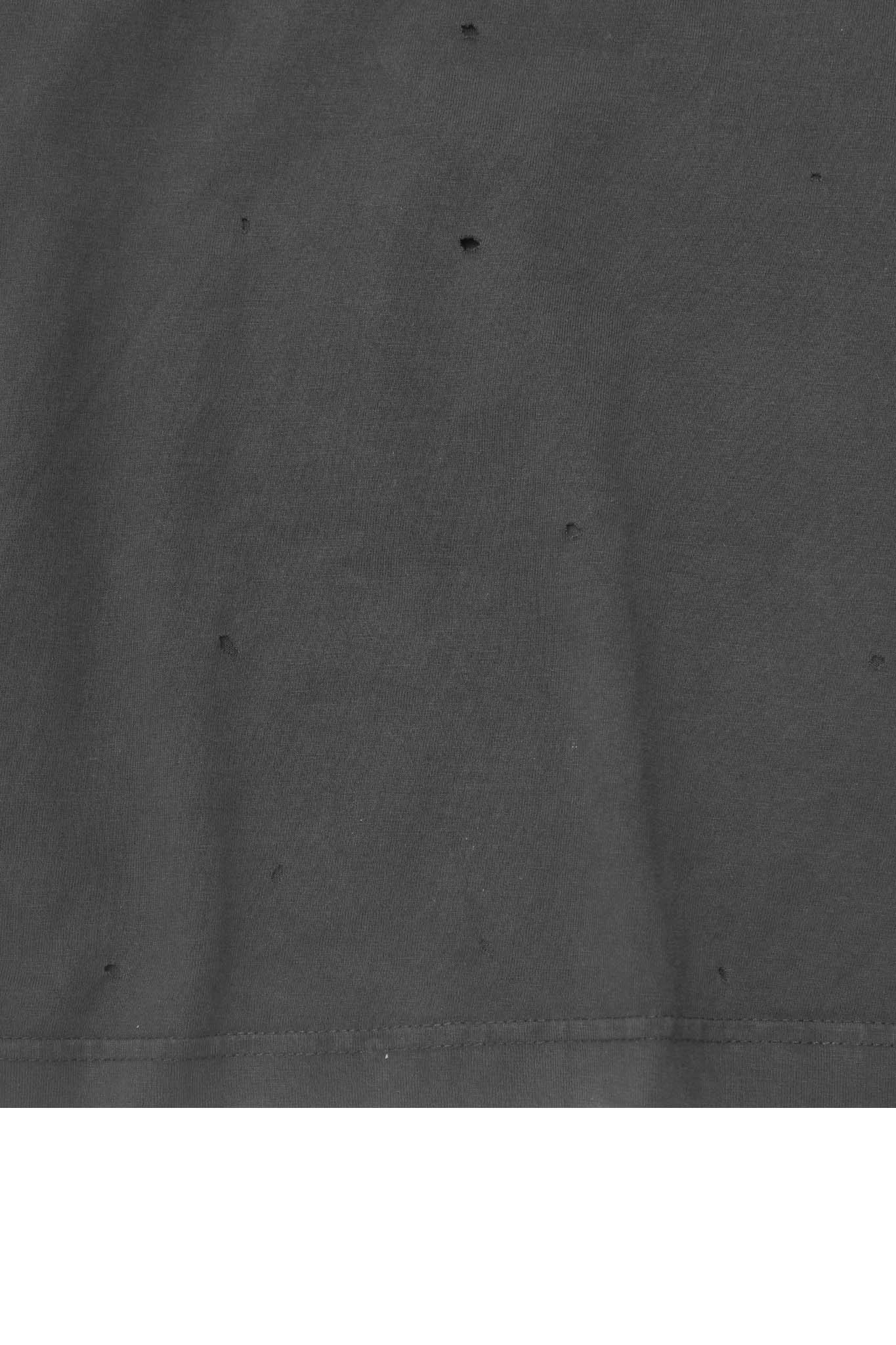TATTERED OVERSIZED TEE IN CROW