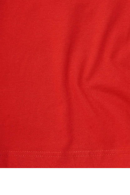 "OUTDOOR EXPLORATION" MULTI LOGO TEE IN RARRI RED
