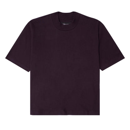 MOCK NECK TEE IN SHADOW PURPLE