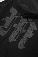 M'$ PAISLEY PATCHWORK MILITIA HOODIE IN CAVIAR