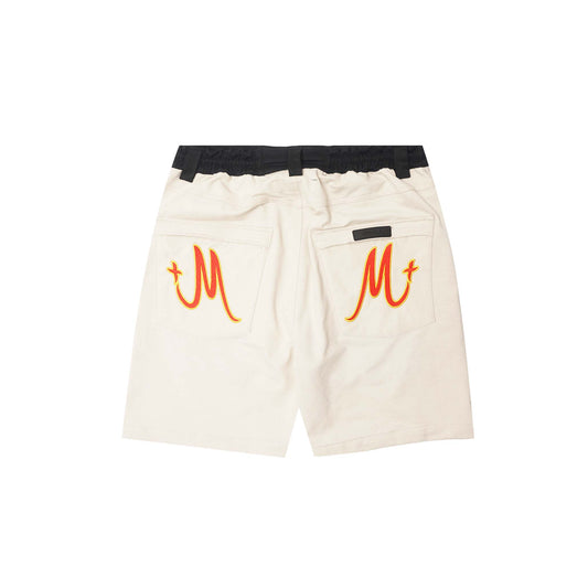 "BURNING STALLION" DOUBLE KNEE PHAT SHORT IN OAT