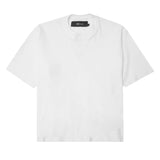 MILITIA MOCK NECK WAFFLE TEE IN WHITE