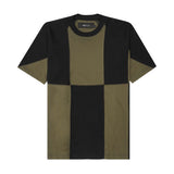 GRID TEE IN ANTHRACITE/OLIVE