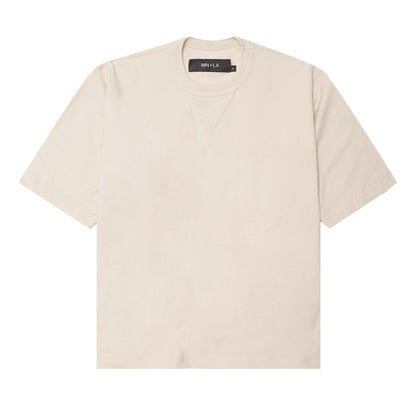 MILITIA MOCK NECK LITE TEE IN OAT