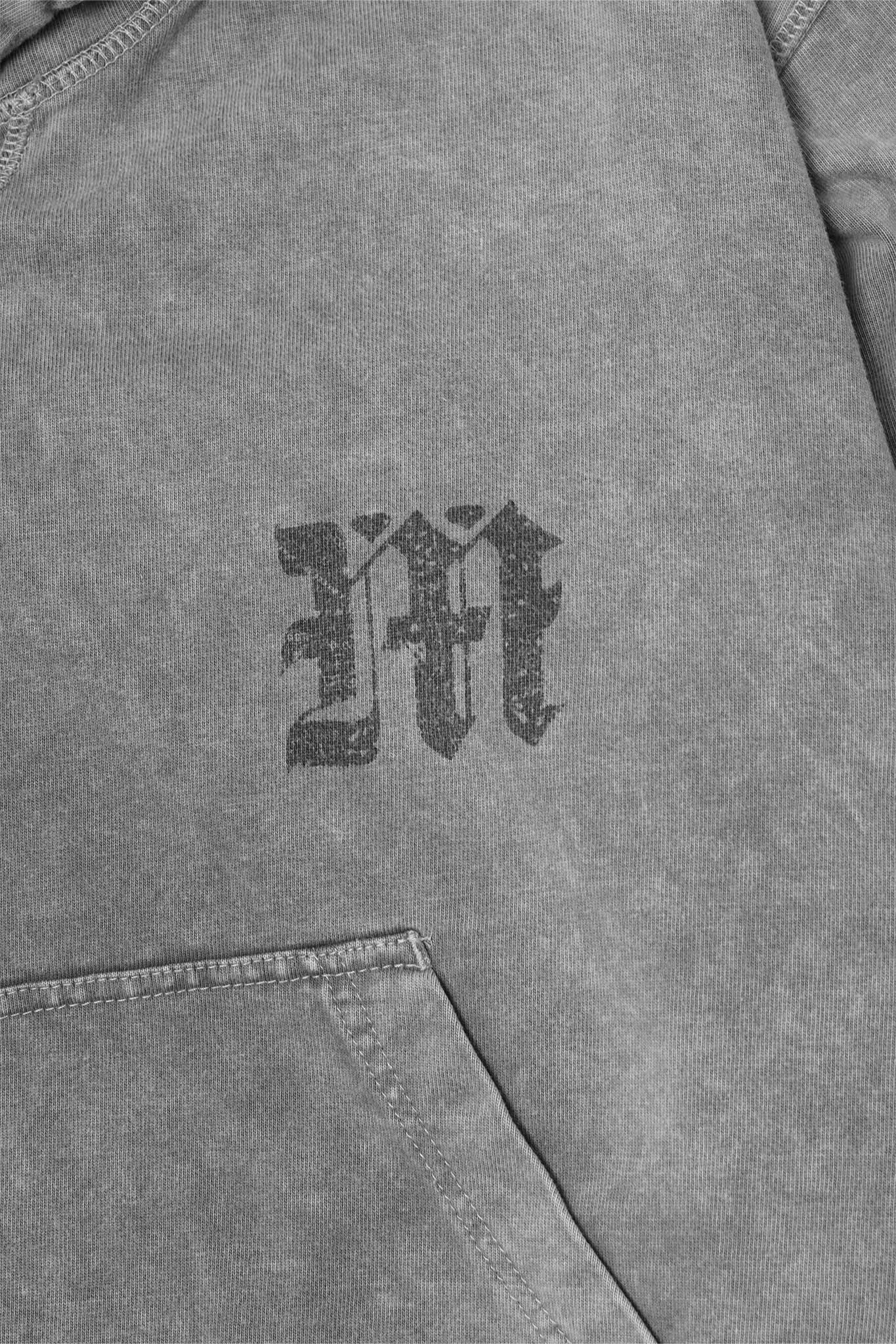 M'$ PAISLEY PATCHWORK MILITIA HOODIE IN CEMENT