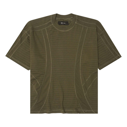 "FLOW" PIQUE TEE IN OLIVE