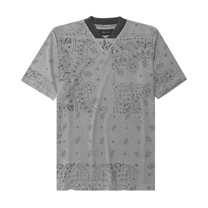LEAGUE TEE IN STEEL PAISLEY