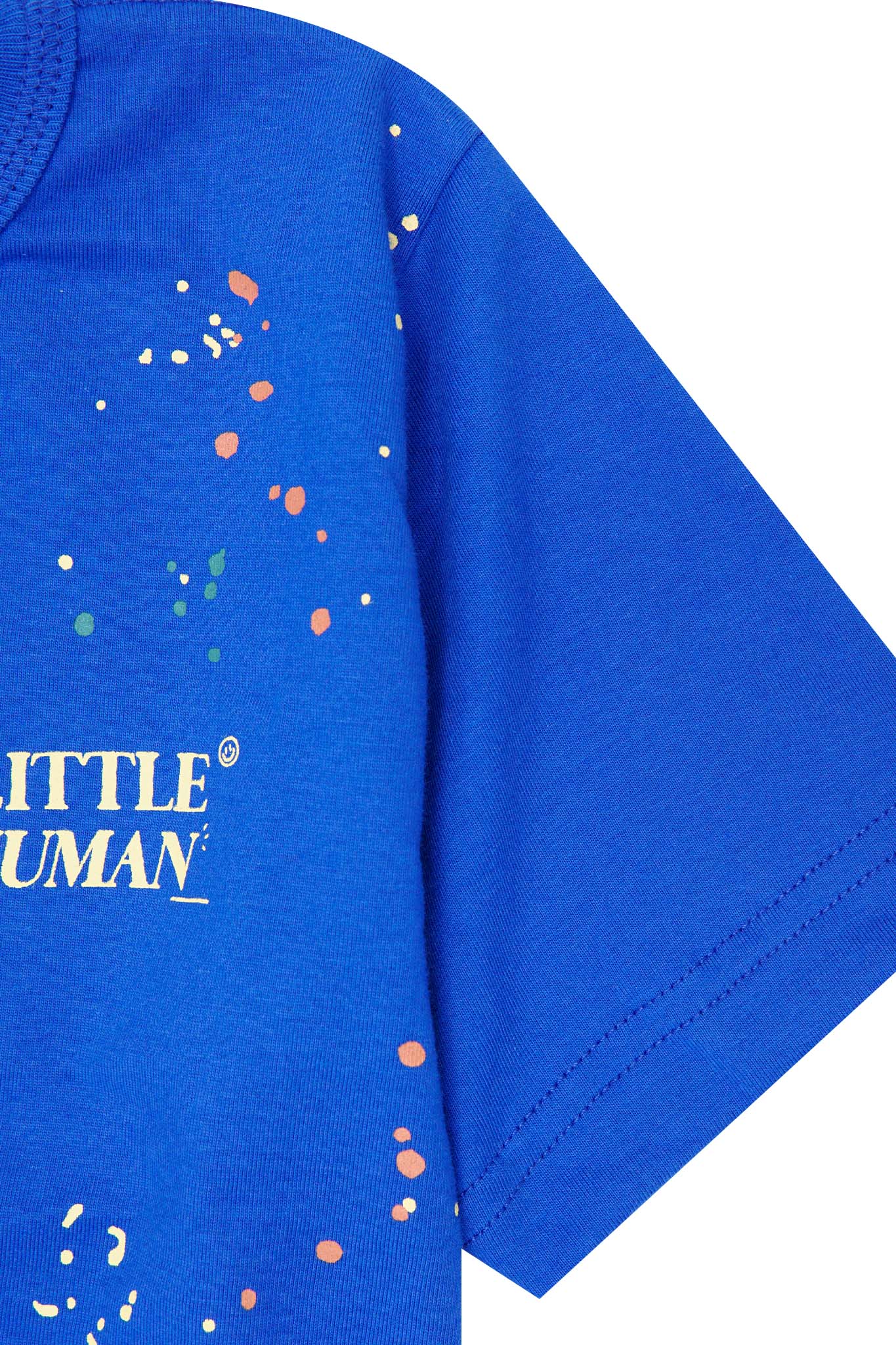 "PAINT SPLAT" LITTLE HUMAN™ TEE IN ELECTRIC BLUE
