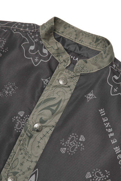 SHIFU JACKET IN ANTHRACITE PAISLEY