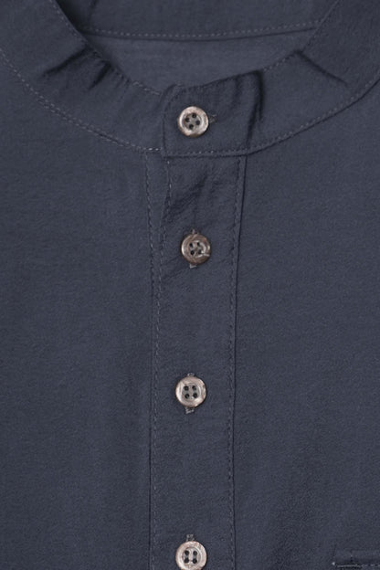 MANDARIN SHIRT IN SLATE