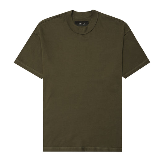 INSIDE OUT BOX TEE IN OLIVE
