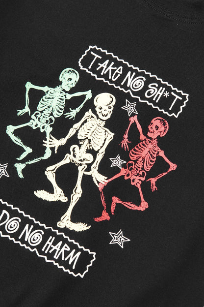 "TAKE NO SHIT" TEE IN CAVIAR