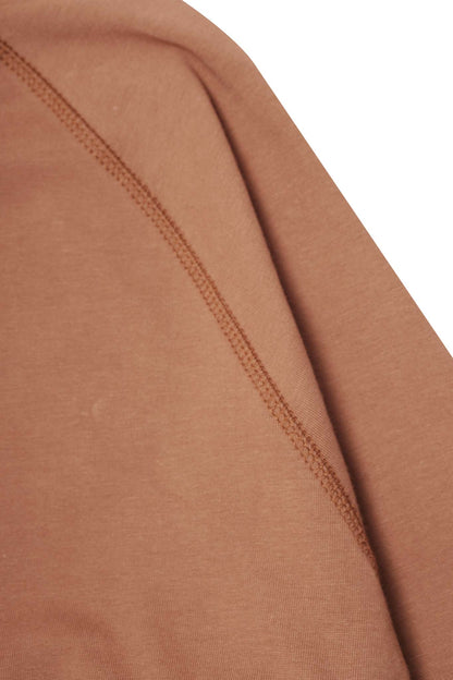 M+ QUARTER ZIP L/S TEE V2 IN APRICOT